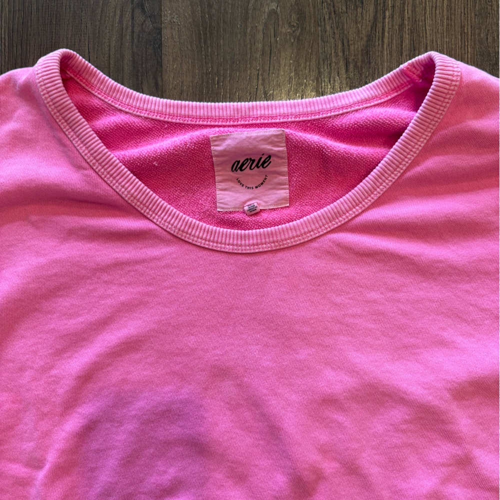 aerie Pink Crewneck Sweatshirt - Picture 2 of 4